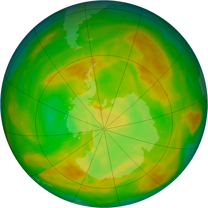 Antarctic ozone map for 04 December 1979
